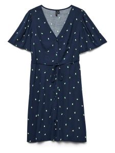Vero Moda Sukienka w kolorze granatowym rozmiar: XS. Niebieskie sukienki Vero Moda, na imprezę, s, bez wzorów, z wiskozy, klasyczne, bez kołnierzyka, bez ramiączek, mini. Za 56,93 zł.