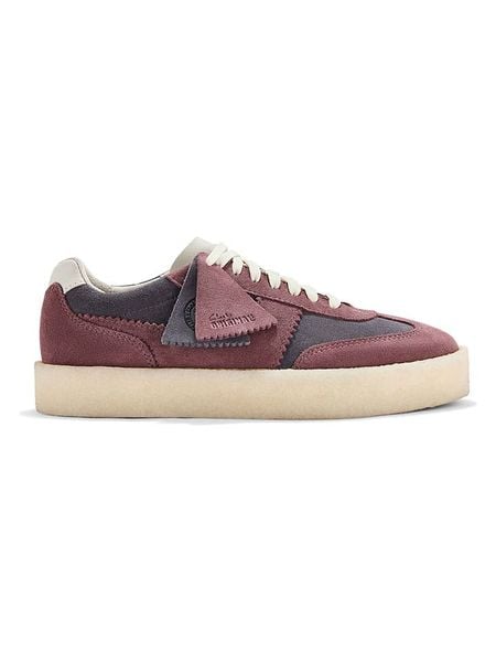 Clarks Skórzane sneakersy "Tor 80" w kolorze różowo-granatowym rozmiar: 37. Niebieskie trampki Clarks, bez wzorów, bez zapięcia. Za 244,80 zł.