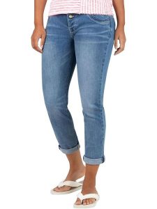 Timezone Dżinsy "Nali" - Slim fit - w kolorze niebieskim rozmiar: W29. Niebieskie jeansy Timezone, z aplikacjami, ze skóry. Za 171,28 zł.