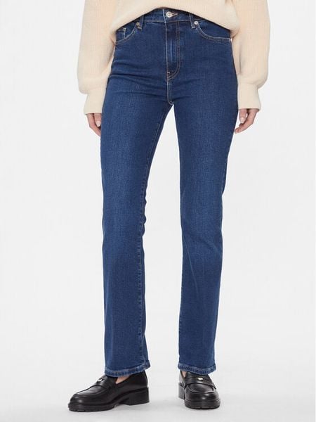 Tommy Hilfiger Jeansy WW0WW40649 Granatowy Bootcut Fit. Niebieskie jeansy TOMMY HILFIGER, bez wzorów, z bawełny. Za 236,99 zł.