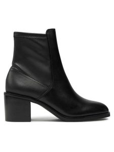 Aldo Botki Ranobrerel 13474572 Czarny. Czarne botki ALDO, bez wzorów, ze skóry, bez obcasa, na słupku, bez zapięcia. Za 509,99 zł.