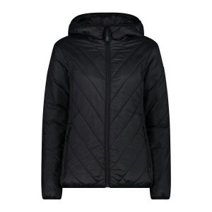 Damska kurtka z kapturem CMP. Czarne kurtki CMP, na zimę, l, bez wzorów, z puchu, z kapturem. Za 491,20 zł.