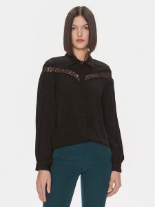 Liu Jo Koszula MF3137 T9121 Czarny Relaxed Fit. Czarne koszule Liu Jo, bez wzorów, z syntetyku, bez kołnierzyka, bez ramiączek. Za 439,99 zł.