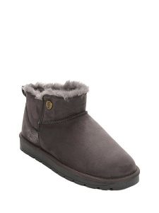ISLAND BOOT Botki zimowe "Ideh" w kolorze szarym rozmiar: 39. Szare botki Island Boot, na zimę, z aplikacjami, z materiału, bez obcasa, bez zapięcia. Za 127,35 zł.
