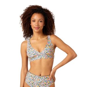 Góra od stroju kąpielowego Rip Curl Afterglow Ditsy Halter Revo 3282. Bikini Rip Curl, bez wzorów. Za 109,99 zł.