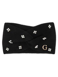 Guess Opaska AW5637 VIS01 Czarny. Czarne rękawiczki Guess, z aplikacjami, z wiskozy. Za 114,99 zł.