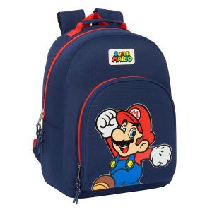 Plecak szkolny Super Mario World Granatowy. Czerwone plecaki safta. Za 171,25 zł.