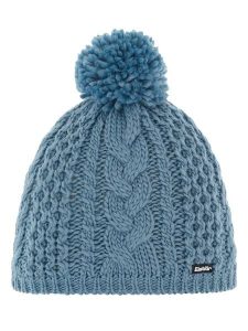 Eisbär Czapka "Afra Pompon" w kolorze błękitnym rozmiar: onesize. Niebieskie czapki Eisbar, z aplikacjami, z wełny. Za 91,95 zł.
