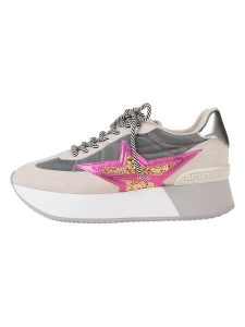 Liu Jo Sneakersy "Dreamy" w kolorze beżowo-szaro-różowym rozmiar: 39. Brązowe trampki Liu Jo, bez wzorów, bez zapięcia. Za 294,28 zł.