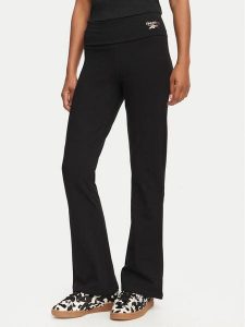 Reebok Legginsy Minka RK25702CCW Czarny Slim Fit. Czarne legginsy Reebok, bez wzorów, z bawełny. Za 149,99 zł.
