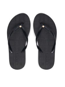 Barbour Japonki Tilda LBS0021BK93 Czarny. Czarne klapki Barbour, bez wzorów, z syntetyku, bez obcasa. Za 179,99 zł.