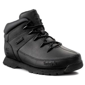 Trapery Timberland. Czarne buty zimowe Timberland, bez obcasa, bez zapięcia. Za 379,99 zł.