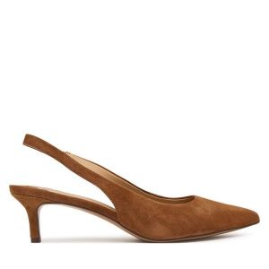 Szpilki LAUREN RALPH LAUREN. Brązowe szpilki Lauren Ralph Lauren, bez wzorów, bez obcasa. Za 689,99 zł.