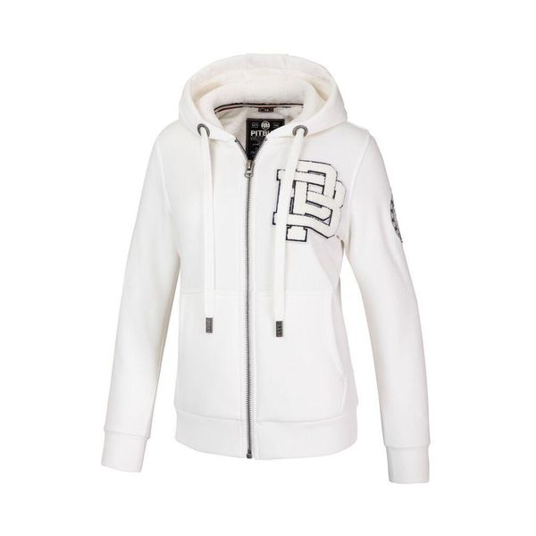 Bluza damska Pitbull rozpinana z kapturem Sherpa Ruffina. Białe bluzy PITBULL, l, bez wzorów, z kapturem. Za 269,00 zł.