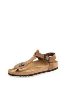 Comfortfusse Skórzane sandały w kolorze jasnobrązowym rozmiar: 42. Brązowe sandały Comfortfüße, bez wzorów, z otwartym noskiem, bez obcasa, bez zapięcia. Za 252,99 zł.