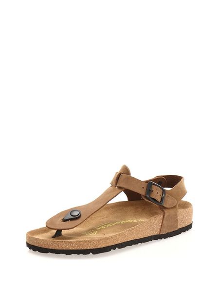 Comfortfusse Skórzane sandały w kolorze jasnobrązowym rozmiar: 41. Brązowe sandały Comfortfüße, bez wzorów, z otwartym noskiem, bez obcasa, bez zapięcia. Za 242,45 zł.