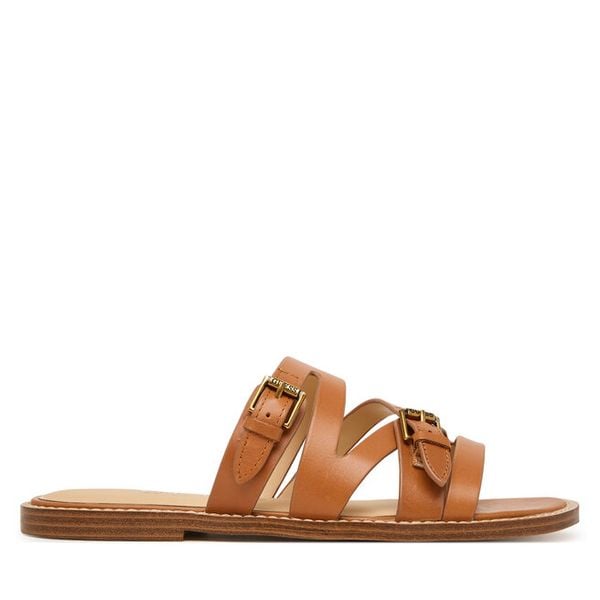 Klapki Guess. Brązowe klapki Guess, z aplikacjami, bez obcasa. Za 417,99 zł.