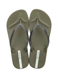 Ipanema Japonki w kolorze khaki rozmiar: 40. Brązowe klapki Ipanema, bez wzorów, z otwartym noskiem, bez obcasa. Za 28,24 zł.