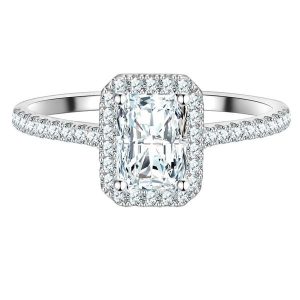 Trilani Pierscionek z Srebra Sterling w srebrze z Cyrkonia Pierścionki 1 ct Damski. Białe pierścionki Trilani, z cyrkonią, srebrne. Za 219,99 zł.