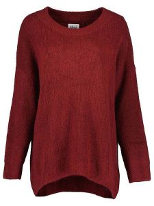 Blue Seven Sweter w kolorze bordowym rozmiar: 44. Czerwone swetry oversize Blue Seven, bez wzorów, ze splotem, bez ramiączek. Za 74,99 zł.