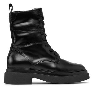 Trapery Gant. Czarne buty zimowe GANT, bez obcasa, bez zapięcia. Za 569,99 zł.