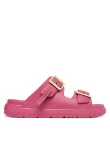 D.Franklin Sandały Vibe Foam 2 DFSH413005 Różowy. Czerwone sandały D.Franklin, bez wzorów, z syntetyku, bez obcasa, na płaskiej podeszwie, bez zapięcia. Za 169,99 zł.