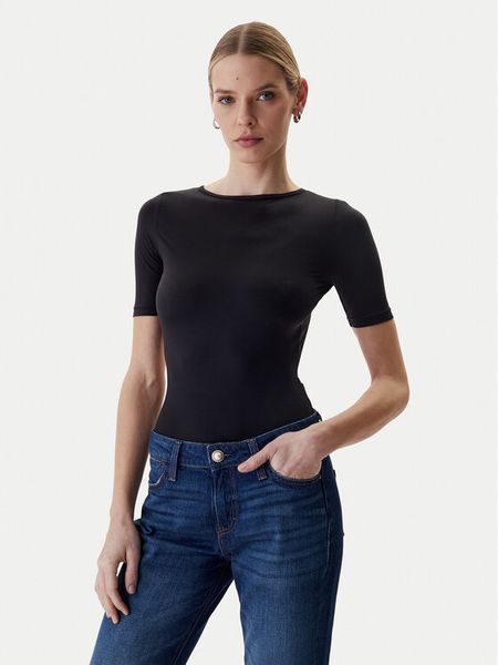 Guess Body O6RM10 KCDE0 Czarny Slim Fit. Czarne body i gorsety Guess, z aplikacjami, z syntetyku. Za 249,99 zł.