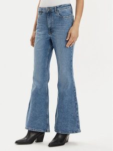 Wrangler Jeansy Fierce 112351971 Niebieski Wide Leg. Niebieskie jeansy Wrangler, bez wzorów, z bawełny. Za 269,99 zł.