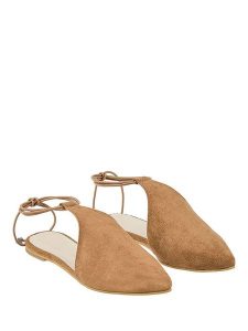 Lizza Shoes Baleriny w kolorze karmelowym rozmiar: 37. Brązowe balerinki Lizza Shoes, bez wzorów, z materiału, bez obcasa, bez zapięcia. Za 79,03 zł.