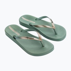 Japonki damskie Ipanema Anat Connect II. Zielone klapki Ipanema, bez wzorów, z materiału, bez obcasa. Za 83,99 zł.