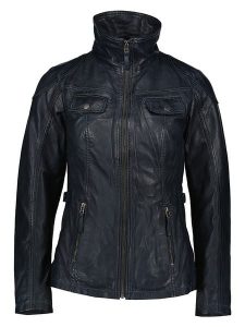 7eleven Skórzana kurtka "Muri" w kolorze granatowym rozmiar: 38. Niebieskie kurtki 7eleven, bez wzorów, z materiału, bez kaptura. Za 434,99 zł.