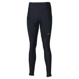 Damskie legginsy termiczne Mizuno Charge Breath. Czarne legginsy Mizuno, bez wzorów, z materiału, długie. Za 348,00 zł.