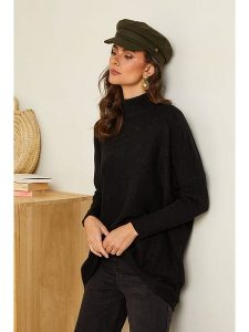 Soft Cashmere Sweter w kolorze czarnym rozmiar: 34/36. Czarne swetry oversize Soft Cashmere, bez wzorów, z kaszmiru, bez ramiączek. Za 101,47 zł.