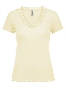 Eight2Nine Koszulka w kolorze żółtym rozmiar: S. Żółte bluzki Eight2Nine, s, bez wzorów, z koronki, bez kołnierzyka, bez ramiączek. Za 43,99 zł.