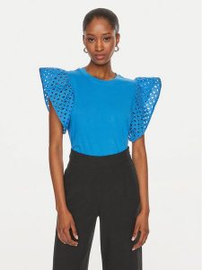 United Colors Of Benetton T-Shirt 3S6HD107C Niebieski Regular Fit. Niebieskie t-shirty United Colors of Benetton, s, bez wzorów, z bawełny, bez kołnierzyka, bez ramiączek. Za 159,99 zł.