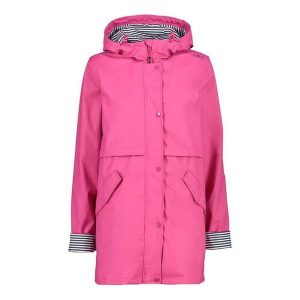 Kurtka przeciwdeszczowa damska z kapturem CMP. Czerwone kurtki CMP, bez wzorów, z puchu, z kapturem. Za 306,50 zł.