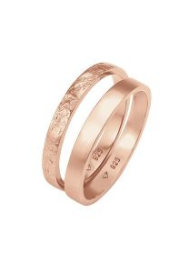 Elli Damski zestaw Basic Look młotkowany w srebrze próby 925 Sterling Silver Pierścionki 1 ct. Szare pierścionki Elli, srebrne. Za 263,99 zł.