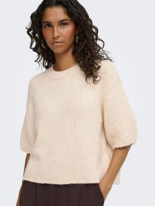 JDY Sweter w kolorze beżowym rozmiar: XL. Brązowe swetry oversize JDY, xl, bez wzorów, bez ramiączek. Za 109,95 zł.