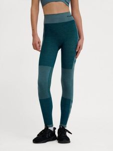 Damskie legginsy bezszwowe z wysokim stanem Hummel Clea. Niebieskie legginsy Hummel, bez wzorów, z dzianiny, z podwyższonym stanem. Za 169,95 zł.
