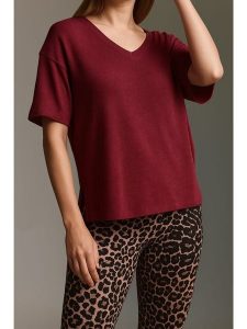 Cotton Candy Koszulka w kolorze bordowym rozmiar: XL. Czerwone bluzki Cotton Candy, xl, bez wzorów, bez kołnierzyka, bez ramiączek. Za 65,23 zł.