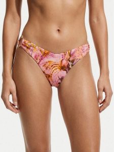 Guess Dół od bikini E6GO23 MC04R Różowy. Czerwone bikini Guess, z aplikacjami, z syntetyku. Za 269,99 zł.