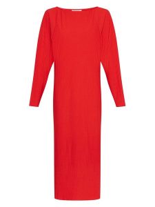 MOSS COPENHAGEN Sukienka w kolorze czerwonym rozmiar: M/L. Czerwone sukienki Moss Copenhagen, na co dzień, l, bez wzorów, bez kołnierzyka, bez ramiączek, maxi, proste. Za 180,06 zł.