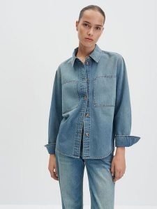 Someday Koszula dżinsowa w kolorze błękitnym rozmiar: 42. Niebieskie koszule someday., bez wzorów, z bawełny, bez kołnierzyka, bez ramiączek. Za 187,99 zł.