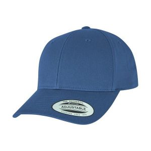 Klasyczna Czapka Snapback Z Zakrzywionym Daszkiem. Niebieskie czapki FLEXFIT, bez wzorów, klasyczne. Za 67,99 zł.
