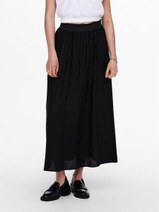 ONLY Spódnica maxi Venedig 15164606 Czarny Regular Fit. Czarne spódnice ONLY, s, bez wzorów, z wiskozy, maxi. Za 119,99 zł.