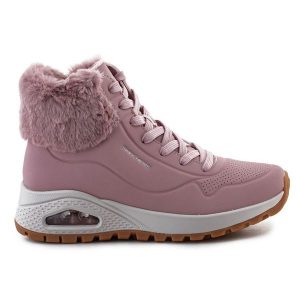 Buty Skechers Uno Rugged Fall Air 167274-BLSH różowe. Czerwone buty zimowe bez obcasa, bez zapięcia. Za 585,80 zł.
