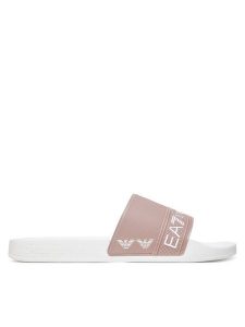 EA7 Emporio Armani Klapki 7X000110 AF15128 M0109 Beżowy. Brązowe klapki EA7 Emporio Armani, bez wzorów, z tworzywa sztucznego, bez obcasa. Za 159,99 zł.