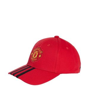 Czapka z daszkiem Manchester United. Czarne czapki ADIDAS, bez wzorów, sportowe. Za 99,95 zł.