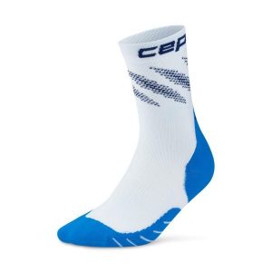 Damskie skarpety kompresyjne sportowe do połowy łydki CEP Core Run ice. Niebieskie skarpetki CEP, bez wzorów. Za 84,00 zł.