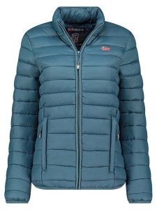 Geographical Norway Kurtka pikowana "Atika" w kolorze morskim rozmiar: XXL. Niebieskie kurtki Geographical Norway, xxl, z aplikacjami, bez kaptura. Za 140,53 zł.